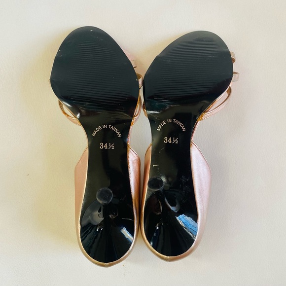 Sim Gold Orange Flower Heels SZ 4.5/5 - Picture 9 of 9